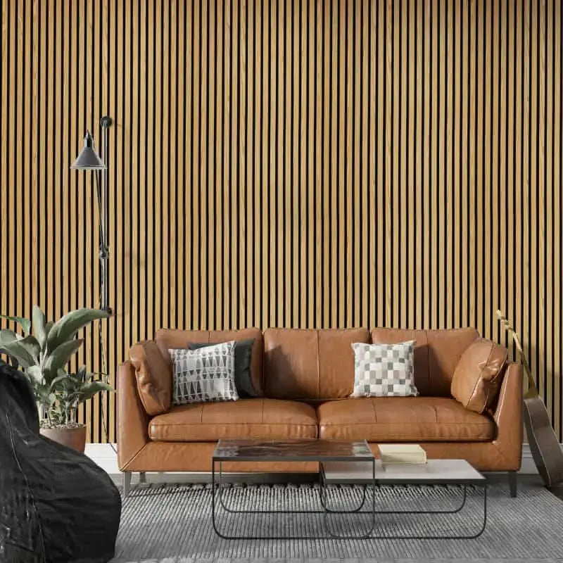 Acoustic Wall Panels in Teak Finish – LUXWORLD (2700mm x 520mm) LUXWORLD