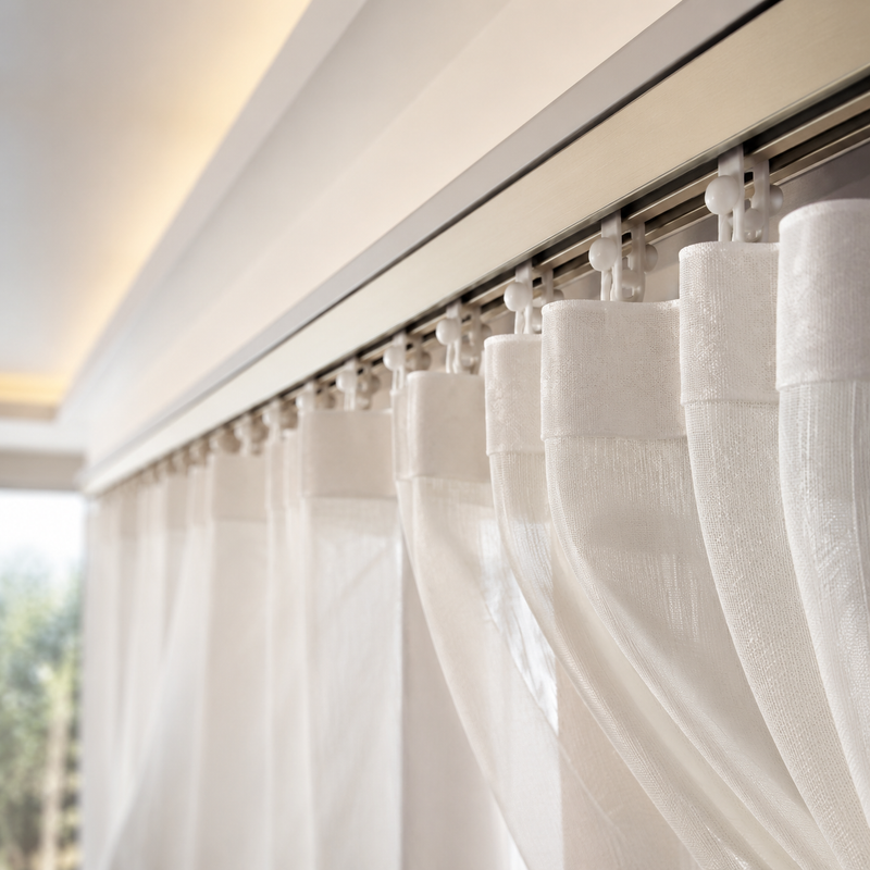 Heavy duty aluminium curtain track