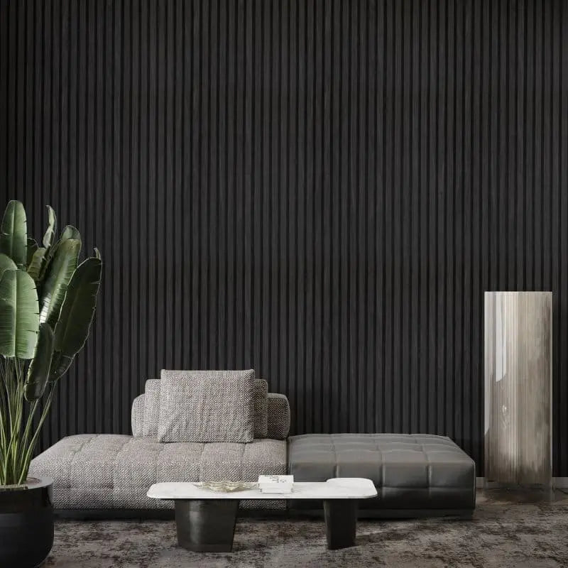 Acoustic Wall Panels in Black Oak Finish – LUXWORLD (2700mm x 520mm) LUXWORLD