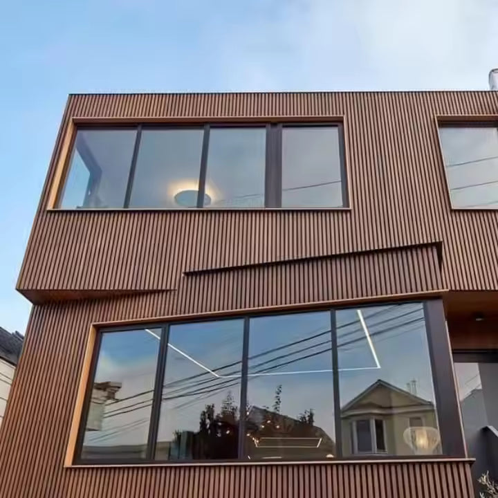 Sandy Brown Outdoor Wall Panel – Textured WPC Exterior Cladding extra image 5