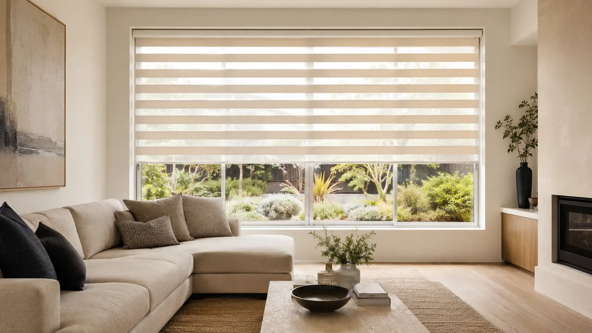 Coordinated Zebra blinds for a multi-window project