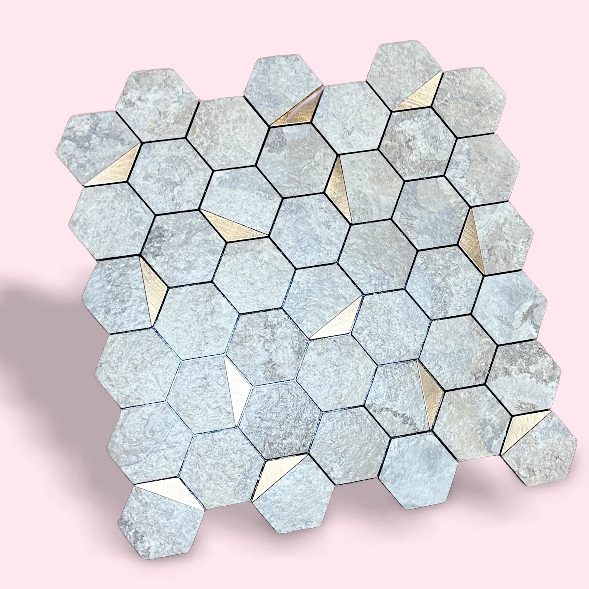Peel stick mosaic tile from LUXWORLD, featuring small colorful square tiles for wall or backsplash decoration.