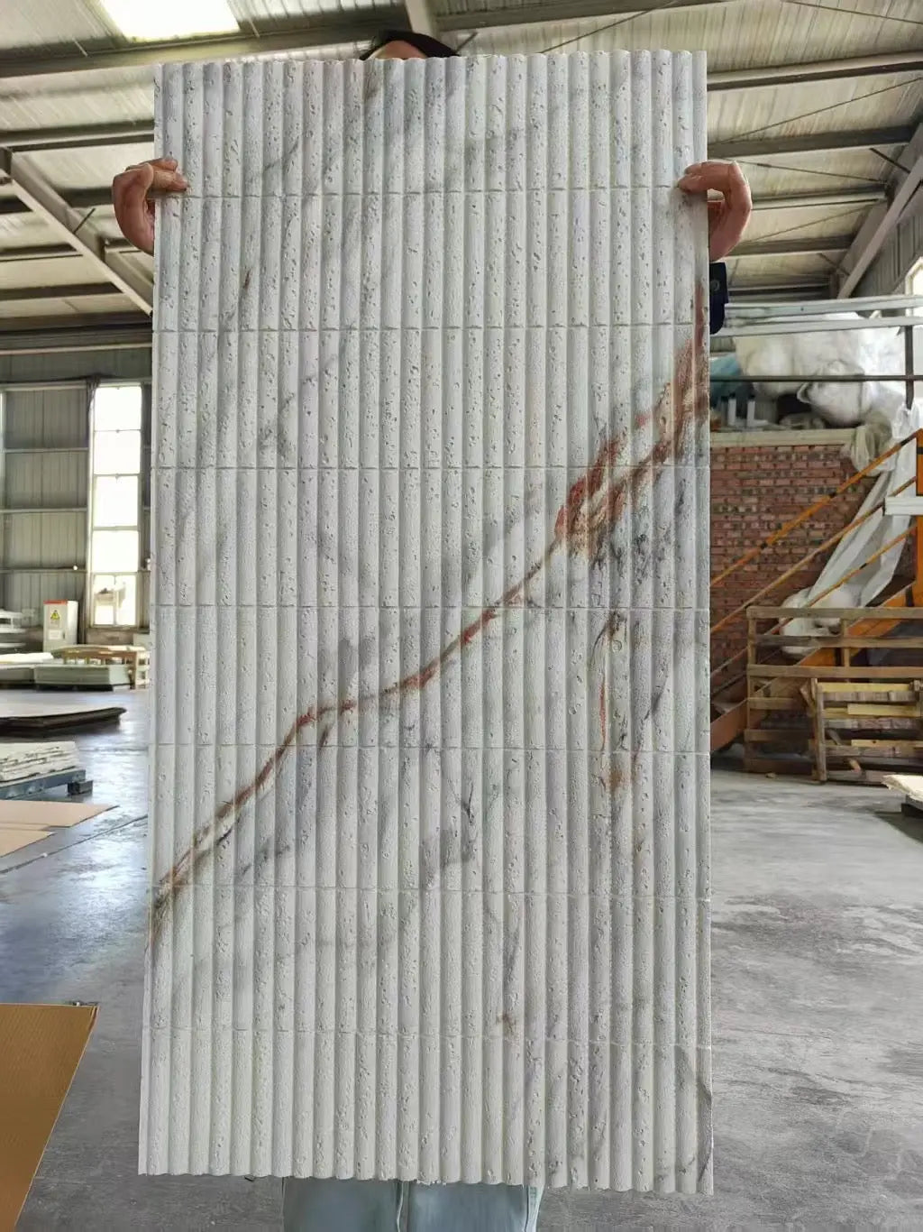 Luxworld ECO Flexi Stone Cloudstone wall cladding panel showing natural stone texture and flexible design, 600mm by 1200mm size.