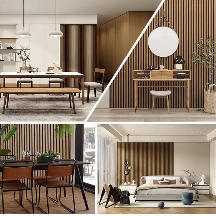 Acoustic Wall Panel (2700mm x 520mm)-Teak - LUXWORLD