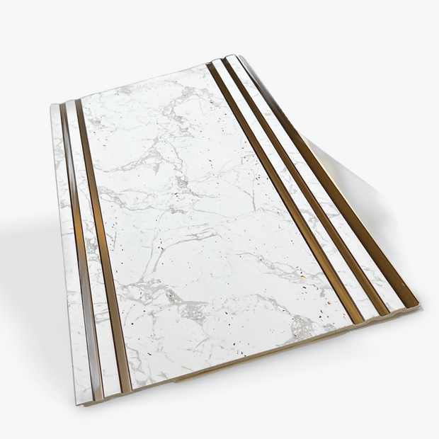 Wide Marble Look PS Decorative Wall Panel with Rose Gold Line - BP3006-7