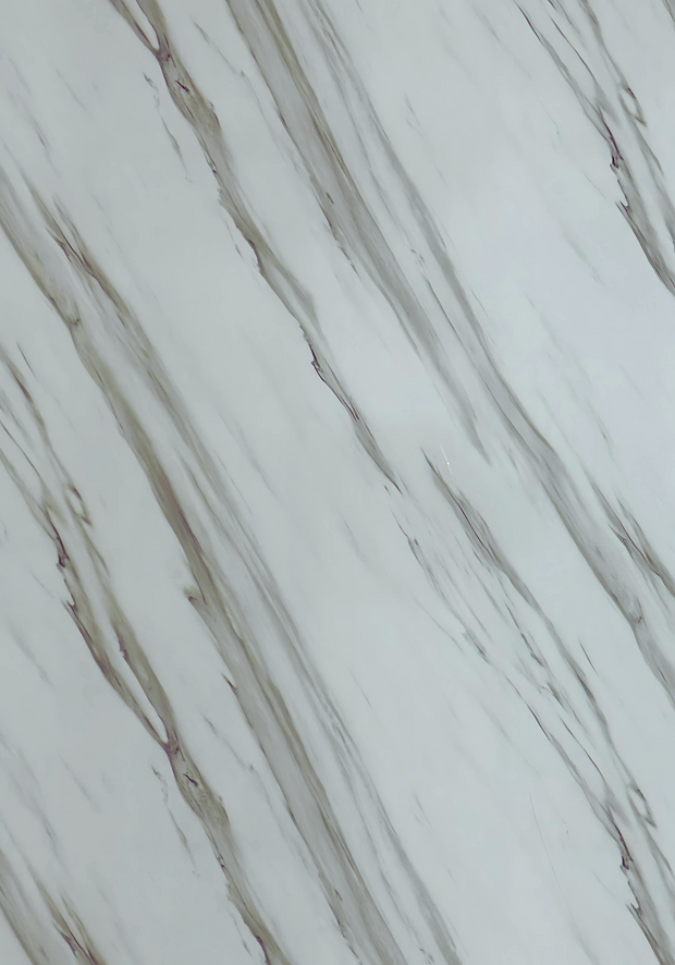 CALACATTA MARBLE BAMBOO CHARCOAL WOOD VENEER WALL PANELS - 1220* 2440* 8MM (AM2802)