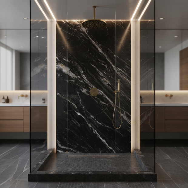 Black Granite - SPC Wet Wall Panel 1220mm x 2900mm