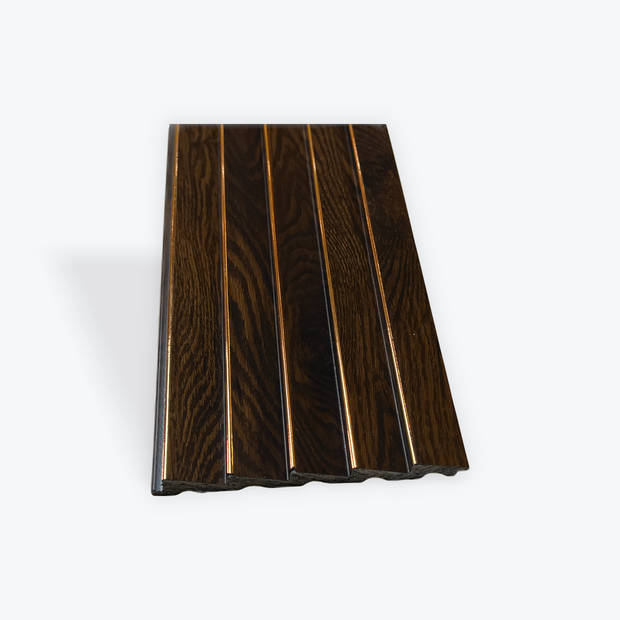 Royal Mahogany PS Decorative Wall Panel with Rose Gold Line - BP1181-3