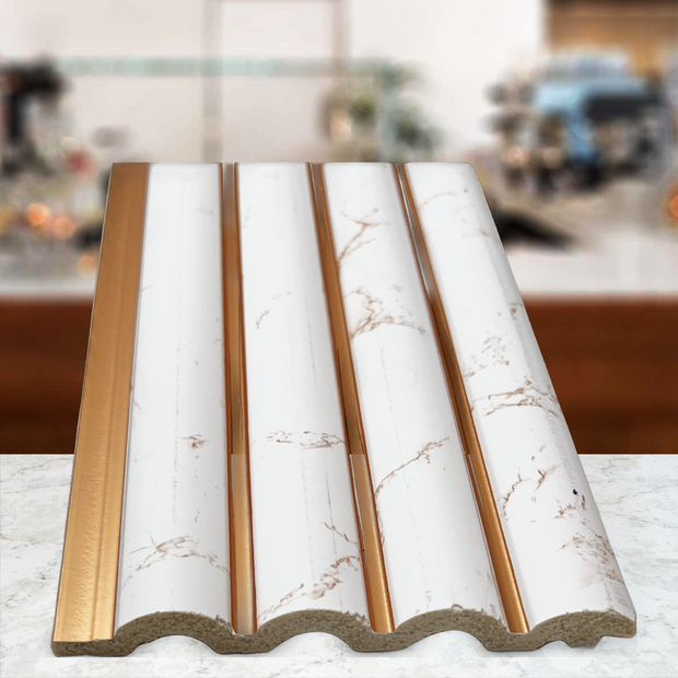 Marble Features PS Decorative Wall Panel with Gold Line- BP1012-5