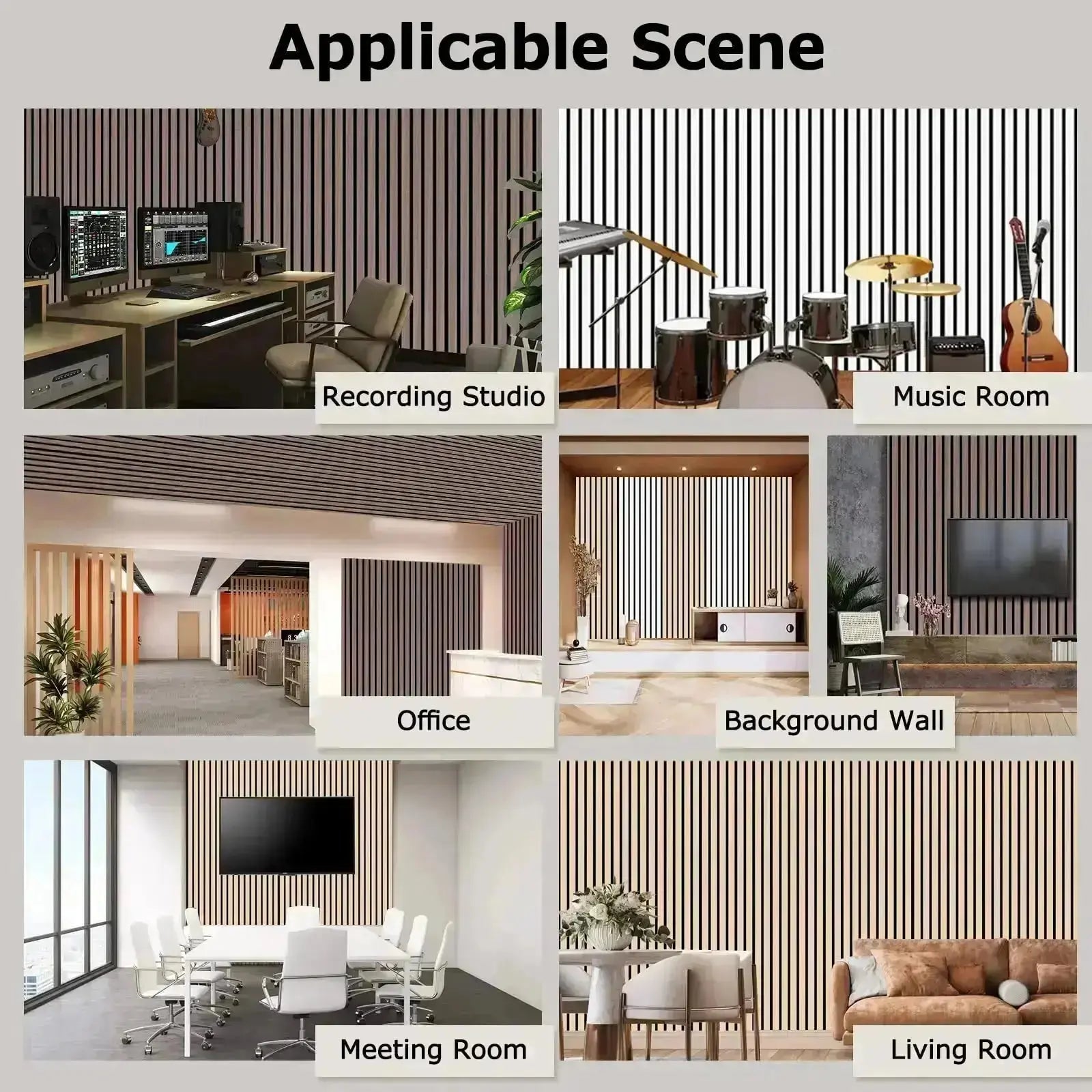 Acoustic Wall Panel (2700mm x 520mm)- white - LUXWORLD