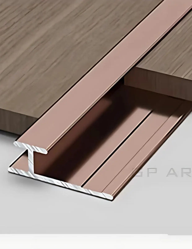 Aluminium T Joiner Angle & Trims- Black / Gold Colour 2900mm Long  Chanel- AC-04