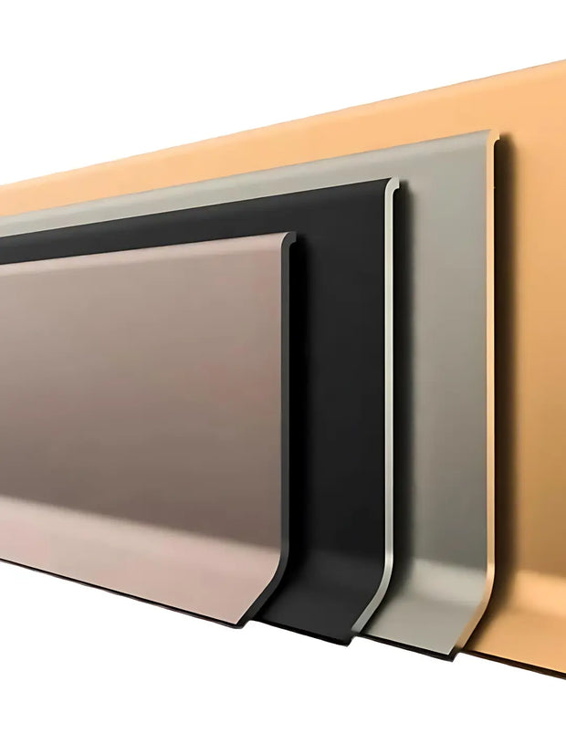 Aluminium Skirting Profile Black Finish 2900mm AC06