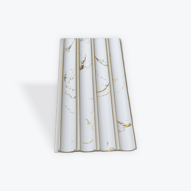 White Marble with Gold Line PS Decorative Wall Panel- BP1255-10