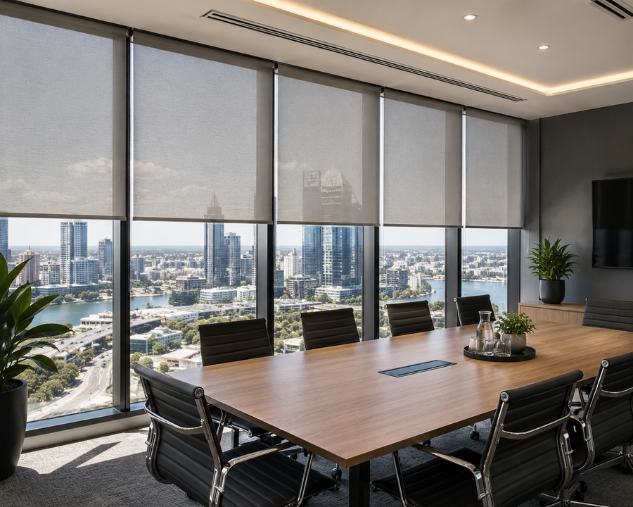 Curtain tracks for offices and boardrooms