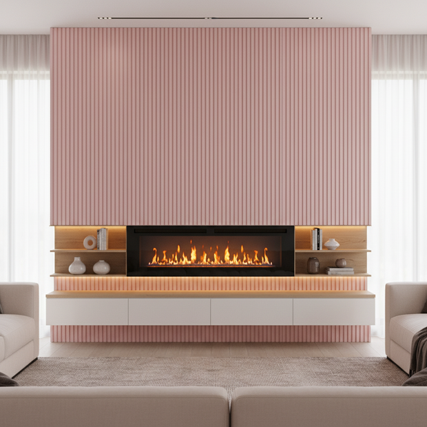 Soft Pink Skin WPC Wall Panel