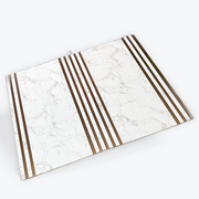Wide Marble Look PS Decorative Wall Panel with Rose Gold Line - BP3006-7
