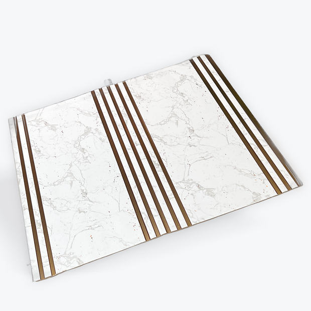 Wide Marble Look PS Decorative Wall Panel with Rose Gold Line - BP3006-7
