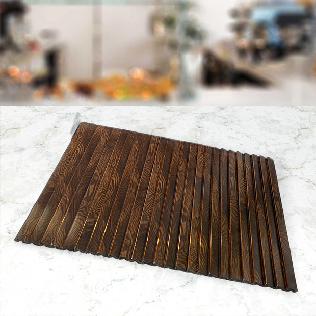 Royal Mahogany PS Decorative Wall Panel with Rose Gold Line - BP1181-3