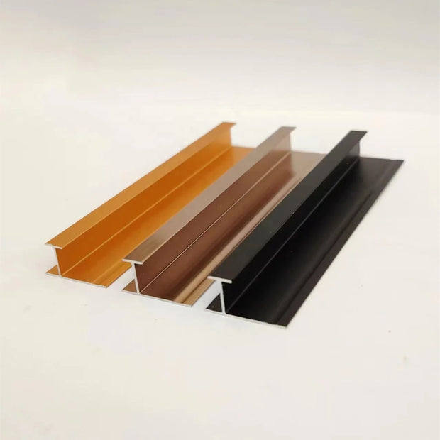 Aluminium T Joiner Angle & Trims- Black / Gold Colour 2900mm Long  Chanel- AC-04