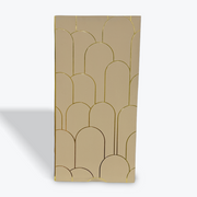 Decorative wall panel with geometric pattern on a beige background