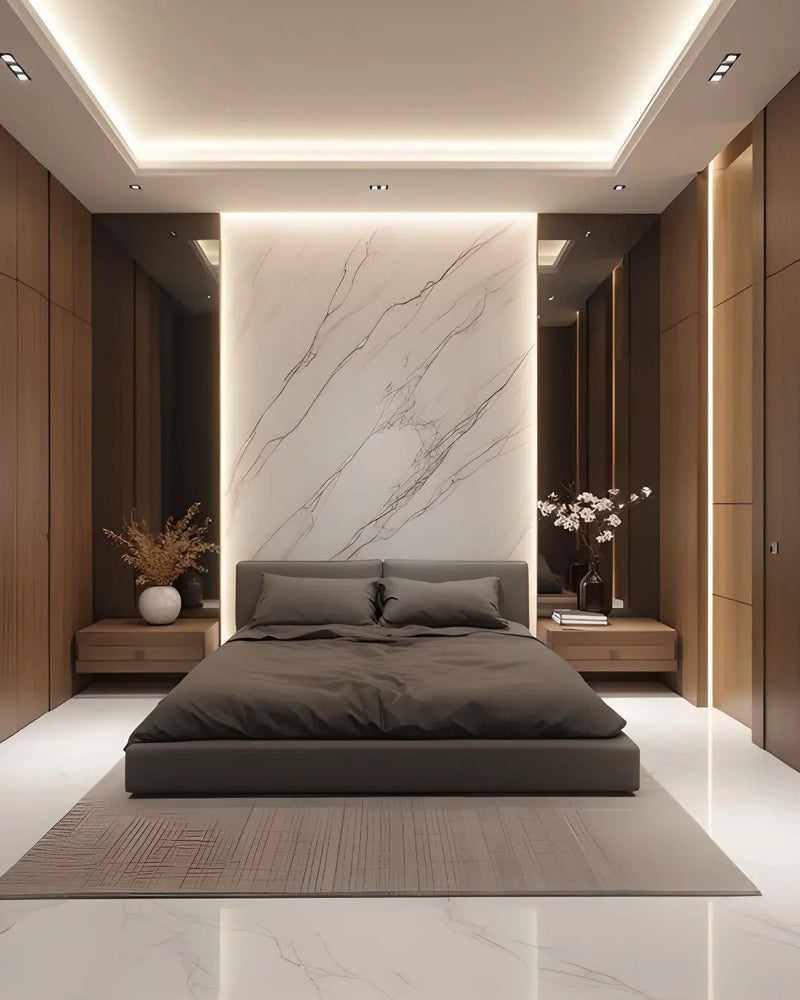 LUXWORLD Bamboo Charcoal Wood Veneer 3D PVC Marble Panels: Elegant, Durable, and Eco-Friendly Decorative Solutions - 1220*2900*5mm (GJ-07D) extra image 1