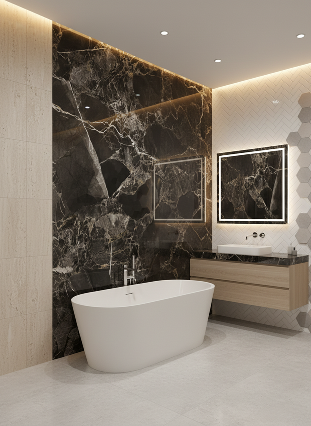 Onyx Nero - SPC Wet Wall Panel 1220mm x 2900mm