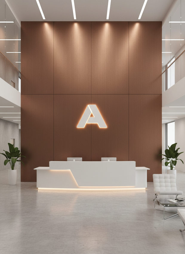 Brushed Copper Wall Panel 1220mm x 2900mm