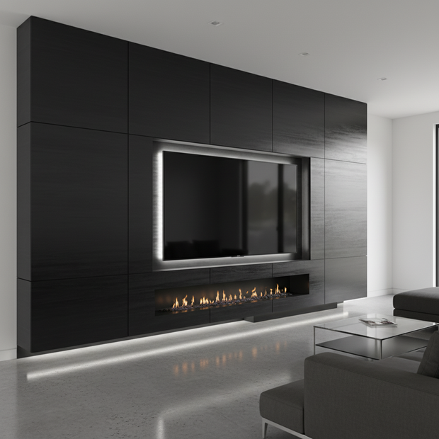 Brushed Black Titanium Wall Panel 1220mm x 2900mm