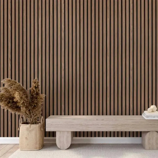 Acoustic Wall Panels in Walnut Finish – LUXWORLD (2700mm x 520mm) LUXWORLD