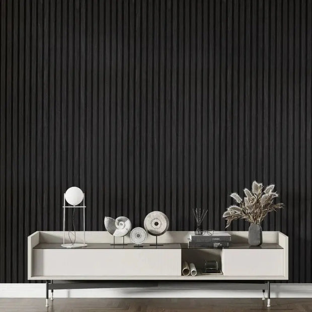 Acoustic Wall Panels in Black Oak Finish – LUXWORLD (2700mm x 520mm) LUXWORLD