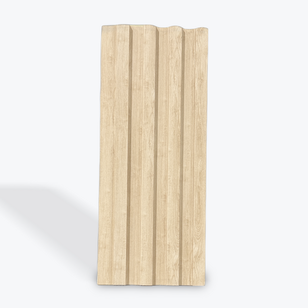 Luxworld Champagne Maple PS 3D Wall Panel featuring a warm wood-effect finish with a light, natural grain texture.