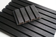 Black Outdoor Wall Panel – Modern WPC Exterior Cladding LUXWORLD