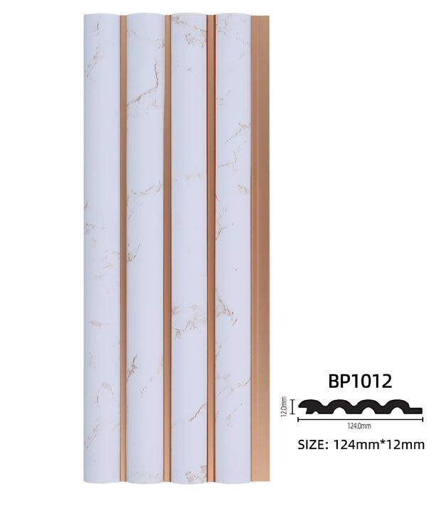 Marble Features PS Decorative Wall Panel with Gold Line- BP1012-5