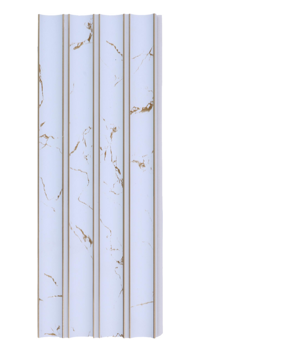 White Marble with Gold Line PS Decorative Wall Panel- BP1255-10