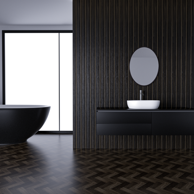 Luxworld PS Decorative Fluted Wall Panels ( Carbon Black)- AM1303-1