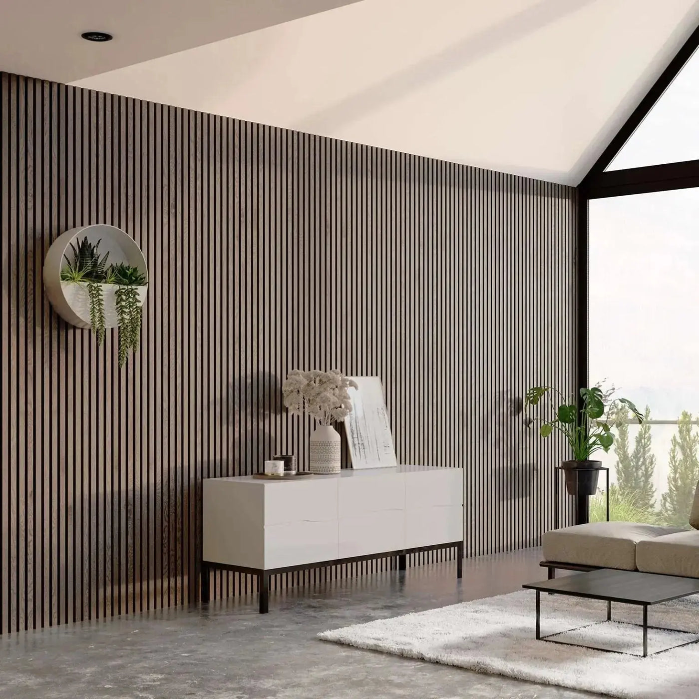 Acoustic Wall Panel (2700mm x 520mm)- Silver Oak LUXWORLD