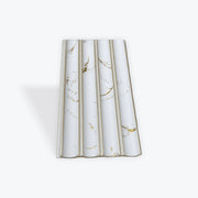 White Marble with Gold Line PS Decorative Wall Panel- BP1255-10 - LUXWORLD