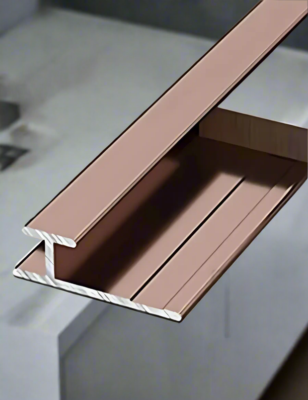 Aluminium T Joiner Angle & Trims- Black / Gold Colour 2900mm Long  Chanel- AC-04