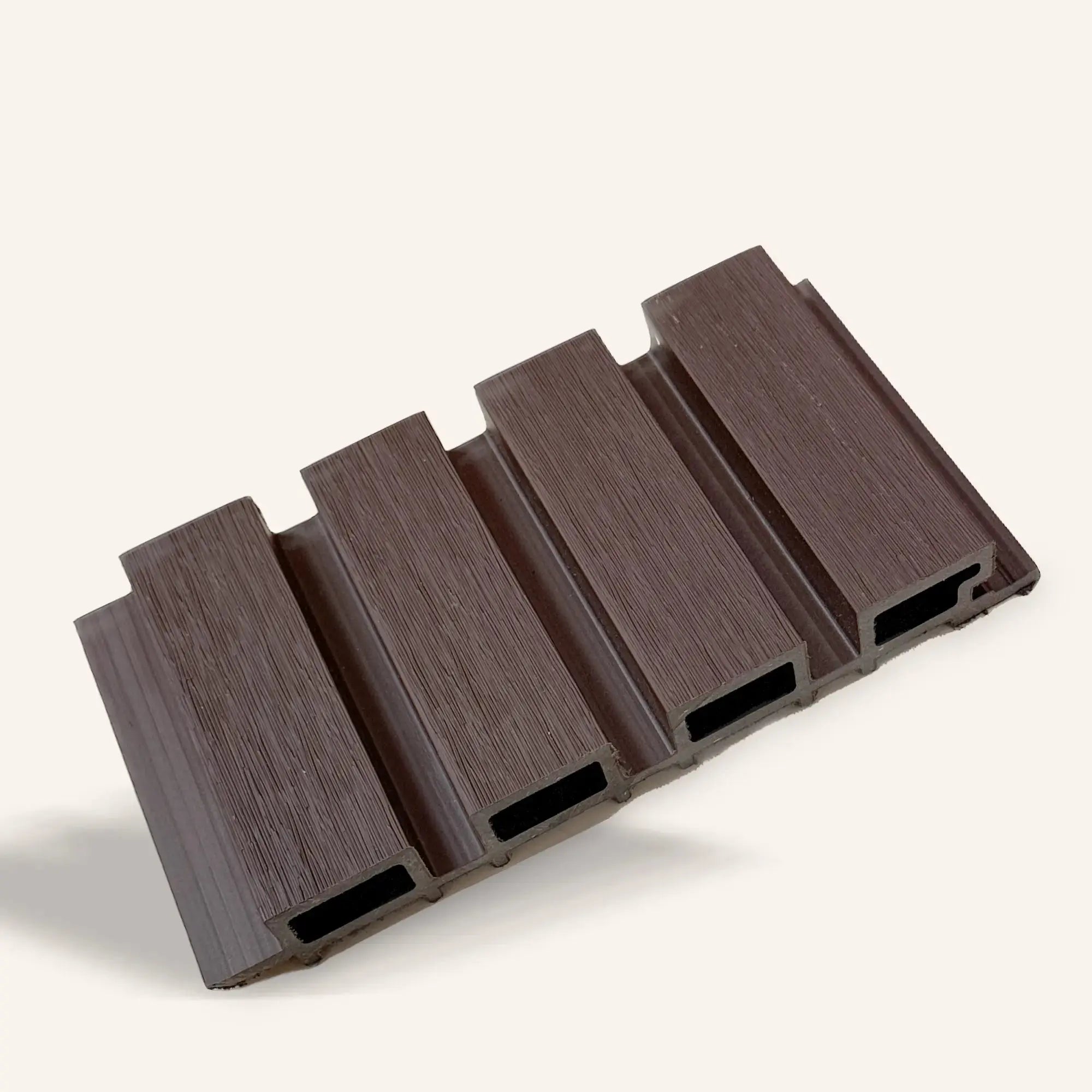 Luxworld black exterior composite wood panel, 2700mm by 220mm, showing smooth textured surface and weather-resistant design.