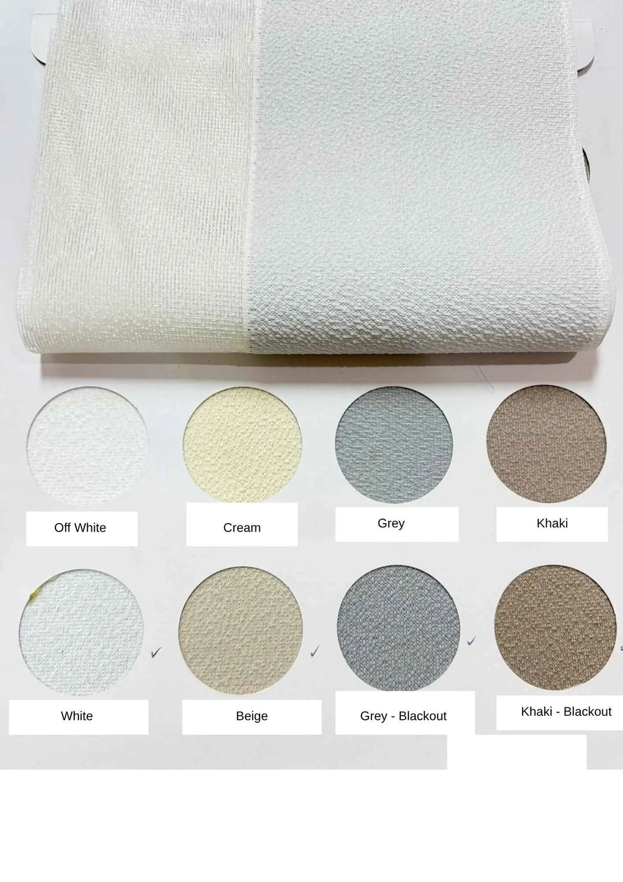 Luxworld Breeze Line curtains and drapes in a light, airy fabric, showcasing their elegant design and neutral color.