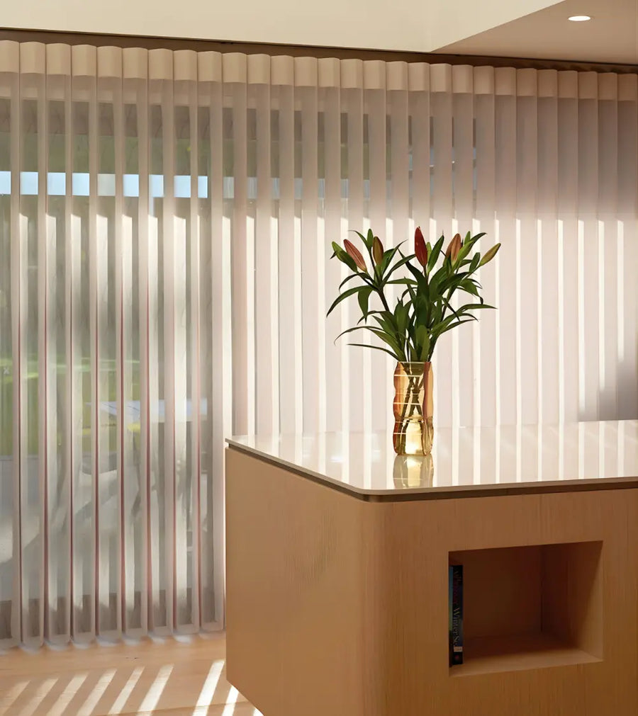 Luxworld Dream Blinds Ocean Drift curtains featuring soft, flowing fabric and elegant design for stylish window covering.