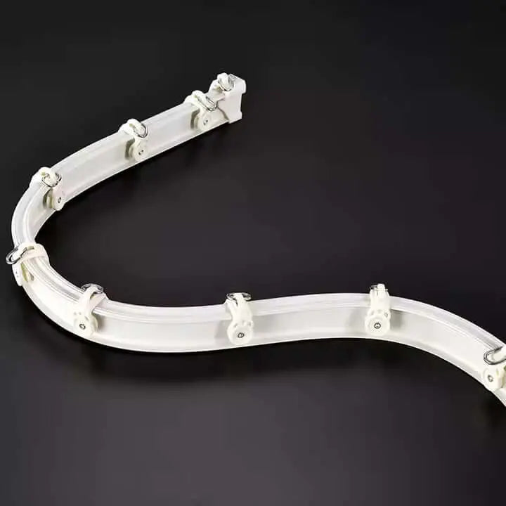 Luxworld GlideMaster Flexi Curtain Tracks for curtains and drapes, shown installed for smooth, adjustable window coverage.