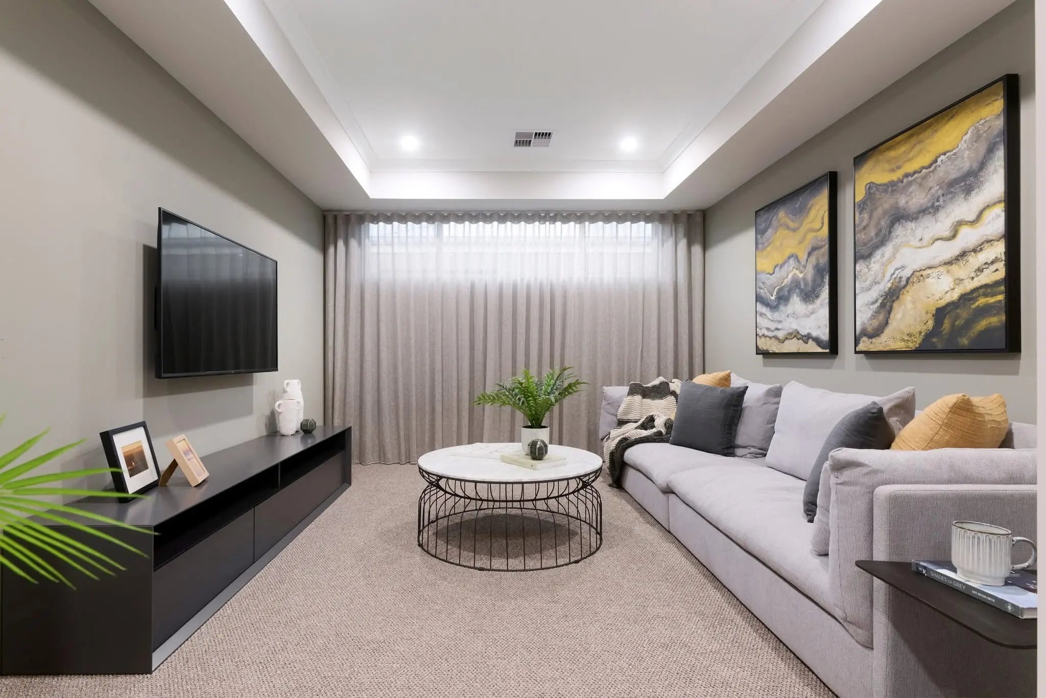 LUXWORLD Motolux motorized curtain track for curtains and drapes, sleek design with motorized control system.