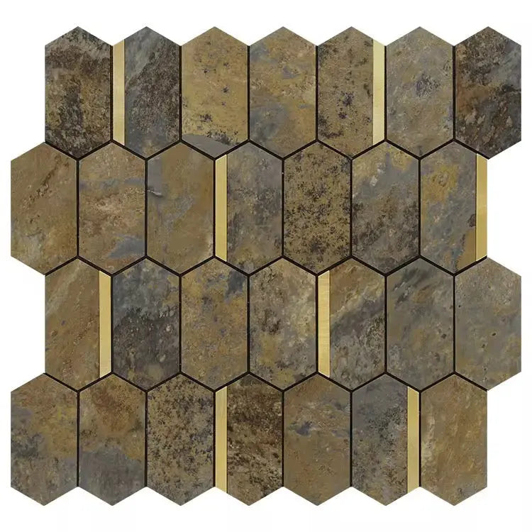 LUXWORLD peel stick mosaic tile in MOS-JS-033-1 design, featuring colorful, textured adhesive mosaic for home decor or backsplash.