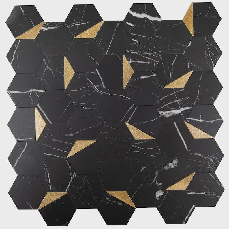 Peel stick mosaic tile by Luxworld, MOS-JS-041-1, featuring colorful geometric patterns on a white background.