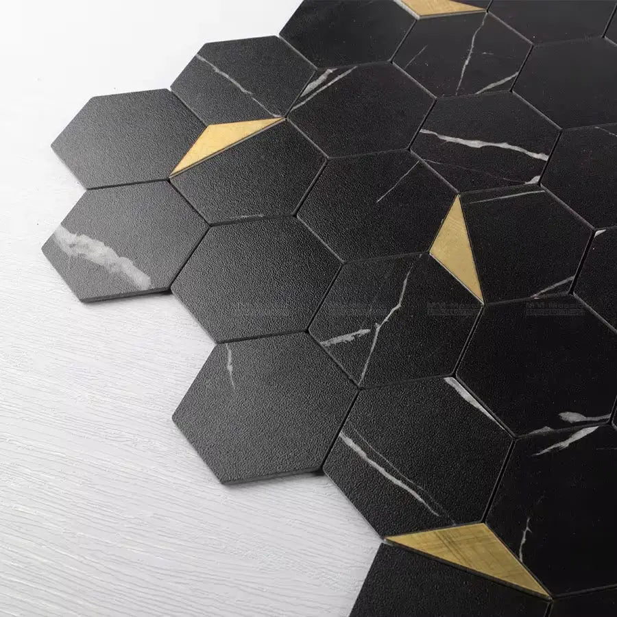 Peel stick mosaic tile from LuxWorld, Mos-JS-041-1, featuring colorful geometric patterns for wall or surface decoration.