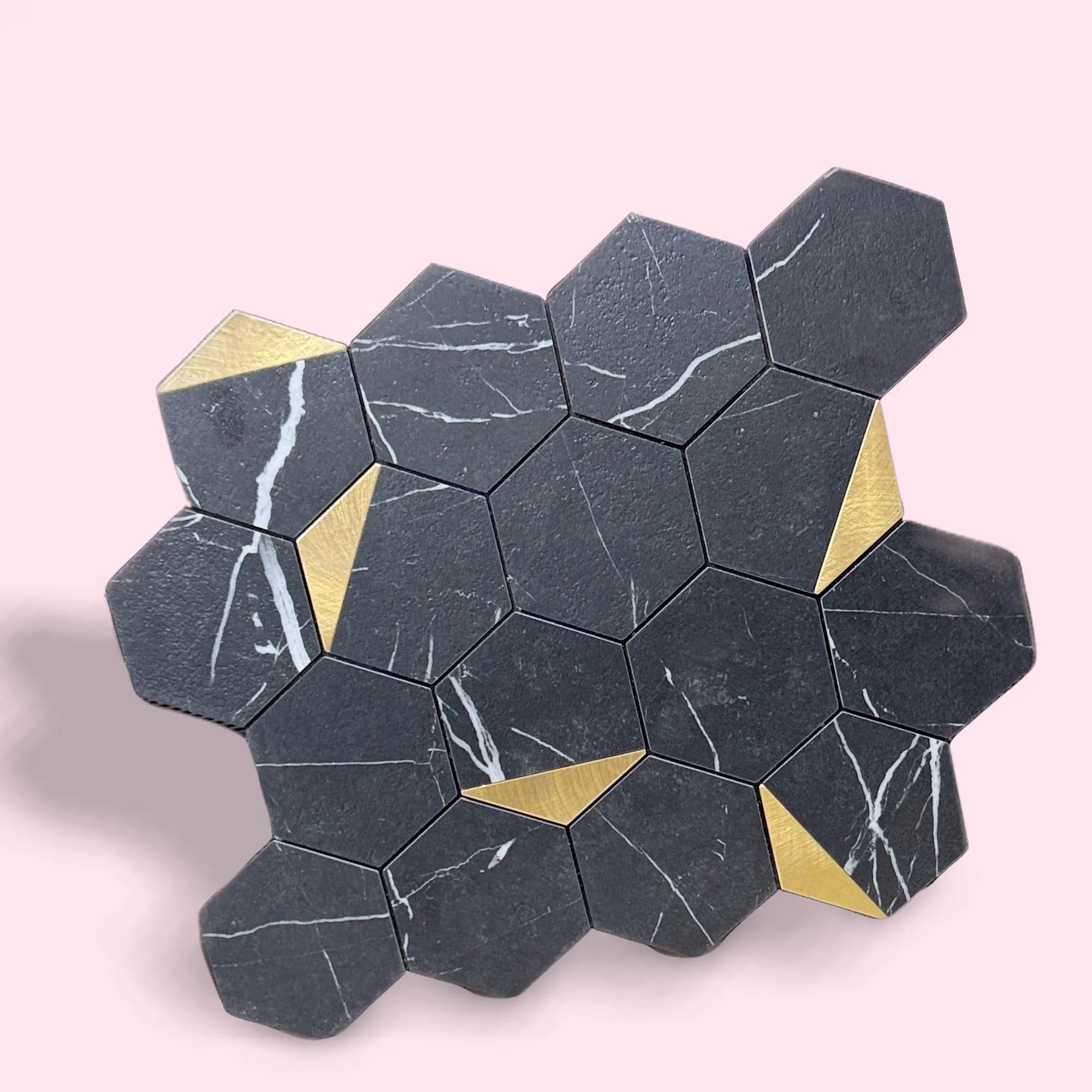 Peel stick mosaic tile from LuxWorld, MOS-JS-041-1, featuring colorful glass and stone pattern for home decor or backsplashes.