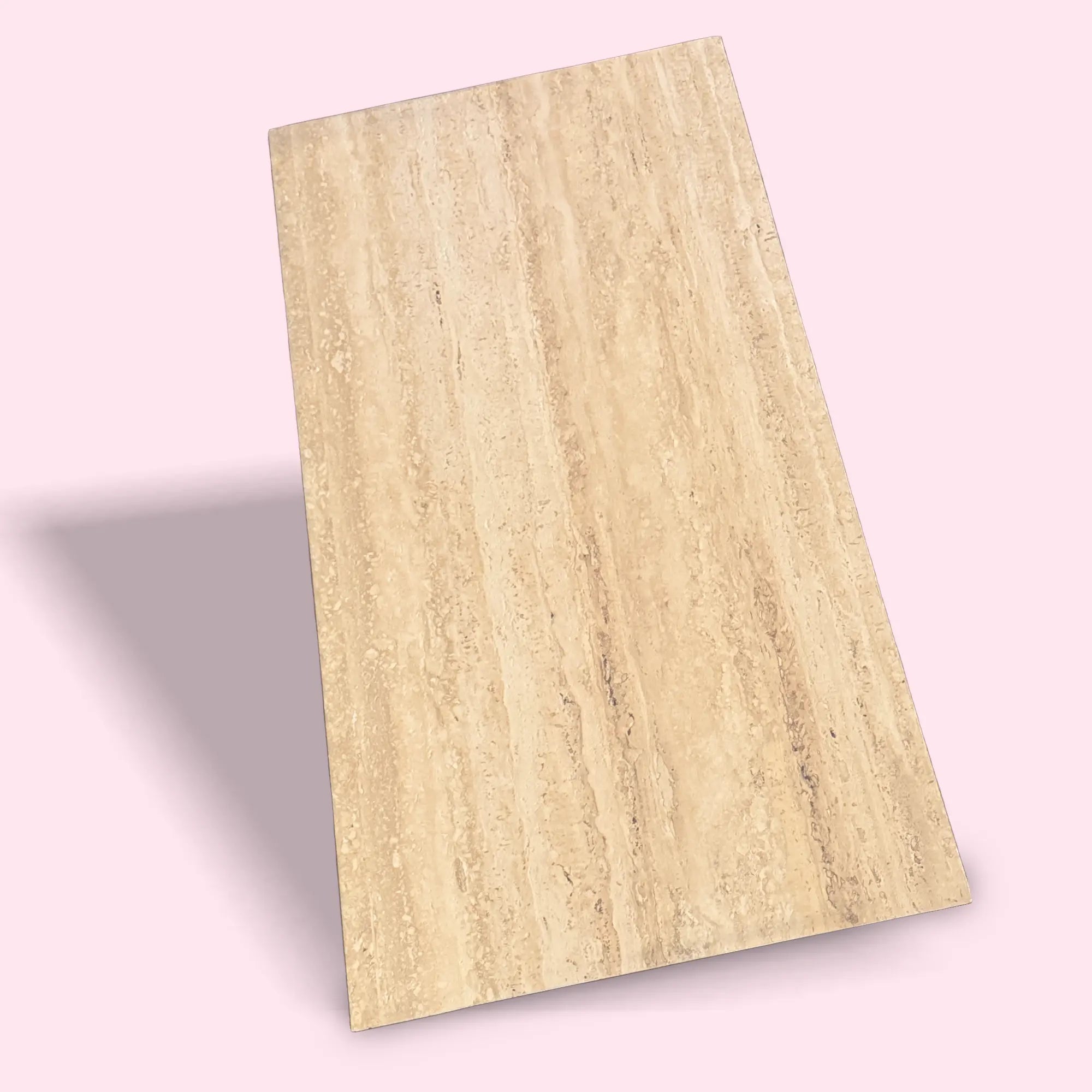 Luxworld ECO Flexi Stone Desert Travertine wall cladding panel, travertine-look flexible stone for modern wall decor.