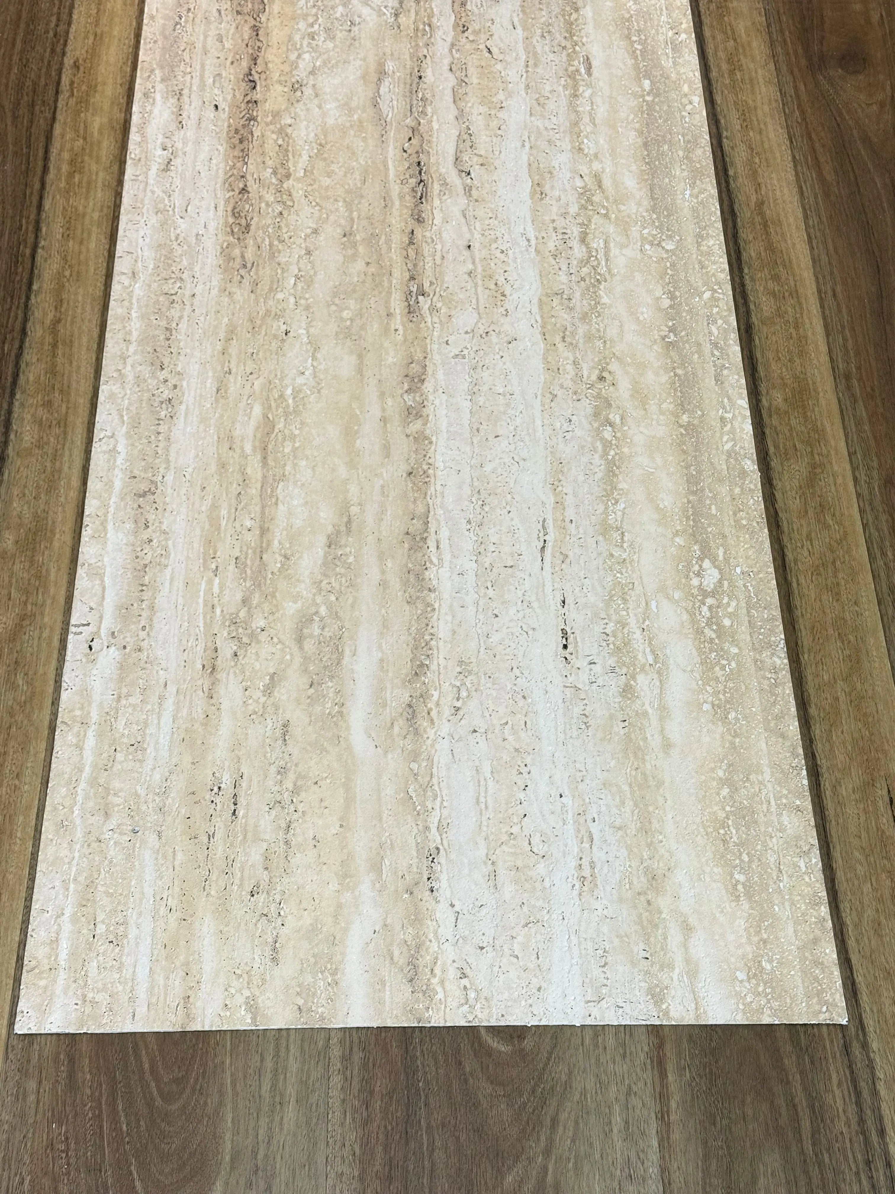 Luxworld ECO Flexi Stone Desert Travertine wall cladding panel, flexible stone wall panel with travertine look for interior or exterior walls.