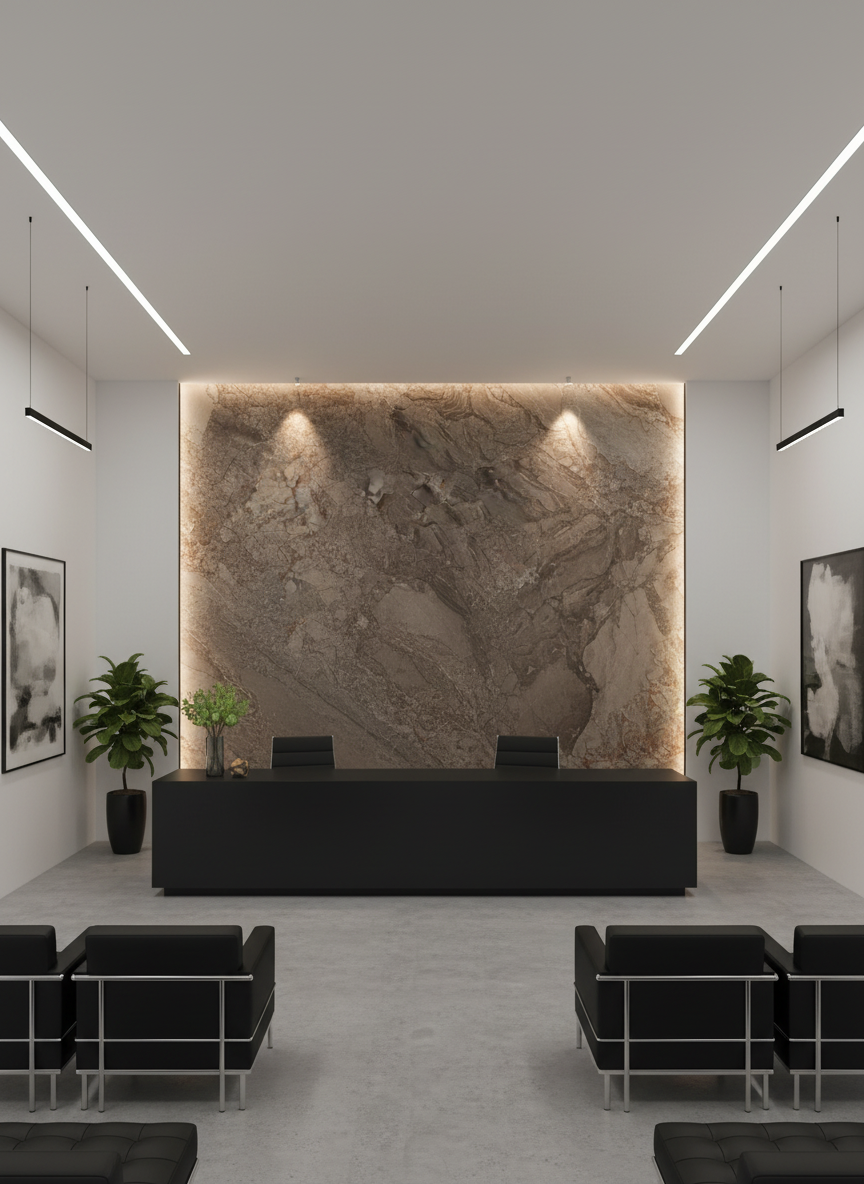 LUXWORLD ECO Flexi Stone Urban Earth wall cladding panel showing natural stone texture and flexible design for interior or exterior walls.